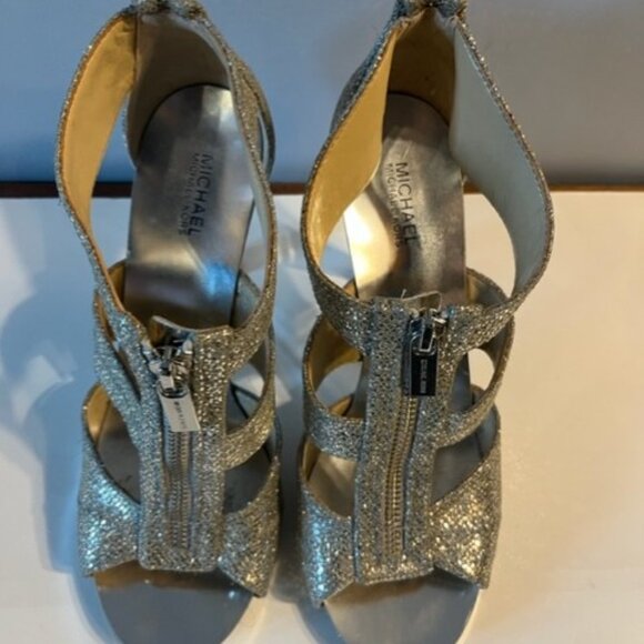 Michael Kors silvery flashy bling bling prom wedding fancy high heels*READ - Picture 8 of 11